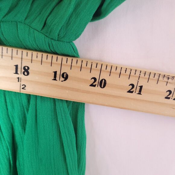 Alice Olivia Dress Small Green Pleated Cold Shoulder - Picture 7 of 11